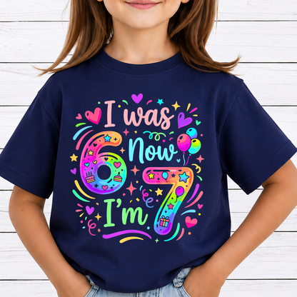 I Was 6 Now I'm 7 Birthday Printable Bundle PNG, Funny 7th B-day Gift for Boy Girl, Viral 67 Meme Birthday PNG, Seventh Birthday Kids PNG