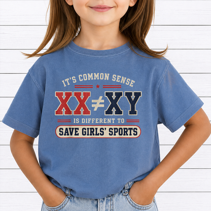 Save Girls Sports PNG Sublimation Design - XX NE XY Common Sense Athletic Varsity Typography Digital File (4500x5000px, 300 DPI Transparent PNG)