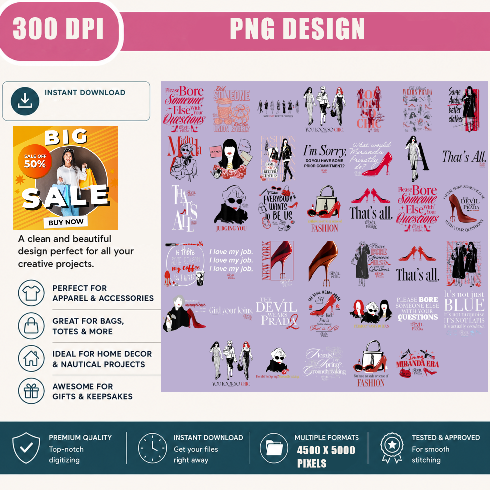 Fashion Quotes PNG Bundle, Chic Fashion Girl Sublimation Designs, Luxury Style Aesthetic Clipart, Trendy Digital Download