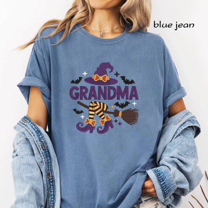 Halloween Grandma Witch Embroidery Design, Grandma Witch Hat & Boots Machine Embroidery File, Spooky Grandma, PES DST EXP JEF VP3 HUS XXX