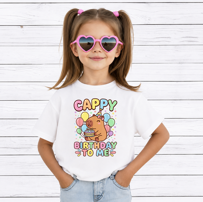 Capy Birthday to Me PNG, Cute Capybara with Birthday Cake, Kawaii Birthday Shirt Design, Printable Digital Download