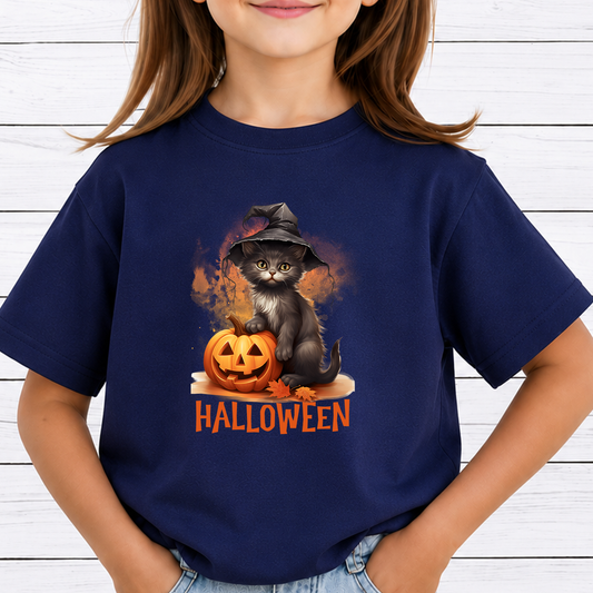 Cute Cat Halloween PNG Sublimation Design - Spooky Cat Mom Witch Kitten Pumpkin Digital File (4500x5000px, 300 DPI Transparent PNG)