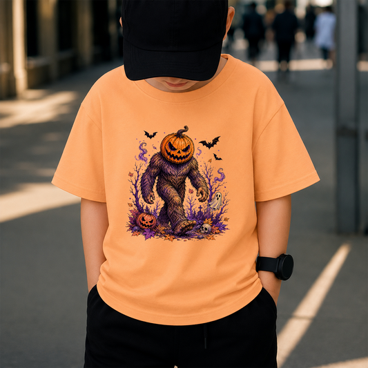 Halloween Bigfoot Pumpkin Head PNG, Sasquatch Halloween PNG, Spooky Jack O Lantern Monster PNG, Vintage Horror Shirt Design, Ghost Halloween Digital Download, 300 DPI Transparent PNG