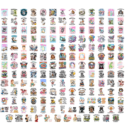 1200+ Sarcastic PNG Bundle, Funny Quotes PNG, Snarky Sublimation Designs, Raccoon Meme PNG, Retro Funny T-Shirt Design Digital Download