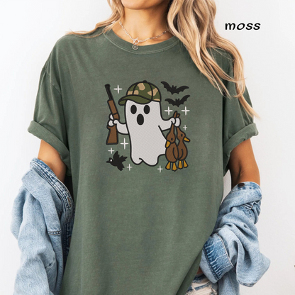 Duck Hunting Ghost Machine Embroidery Design - Camo Hunter Ghost Halloween Digital File (4in, 5in, 7in, 9in) - EMB, DST, JEF, EXP, PES, VP3, HUS, XXX