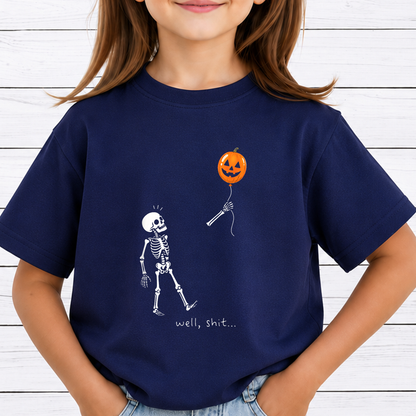 4 Pack Funny Skeleton Well Shit PNG Bundle - Sarcastic Skeleton Pumpkin Balloons Sublimation Designs - Halloween Dark Humor PNG - 4500x5000px 300 DPI Commercial Use