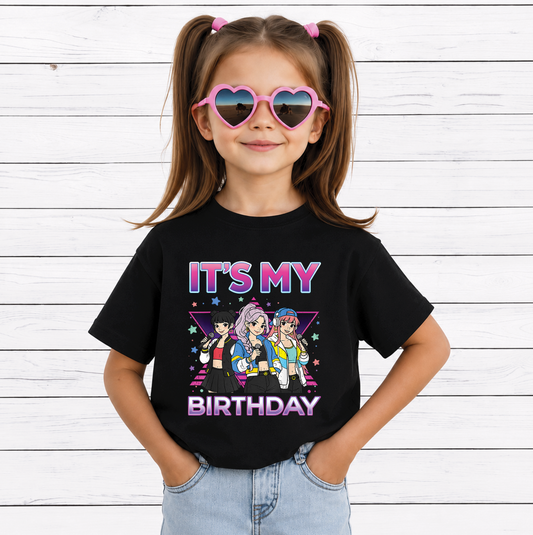 It's My Birthday PNG, Cute Kawaii Chibi Birthday Girls, Birthday Party Shirt Design, Printable PNG Digital Download