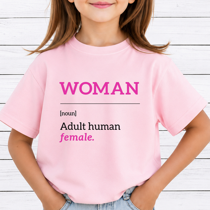 Woman Definition PNG Bundle, Adult Human Female PNG, Woman Noun Definition, Feminist Typography PNG, Pink Woman Sublimation Design