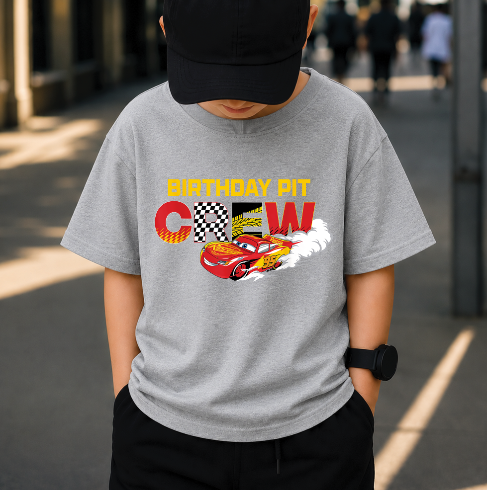 Birthday Pit Crew PNG, Race Car Birthday Boy, Cartoon Racing Car Shirt Design, Kids Party Sublimation, Digital Download