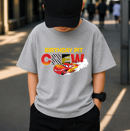 Birthday Pit Crew PNG, Race Car Birthday Boy, Cartoon Racing Car Shirt Design, Kids Party Sublimation, Digital Download