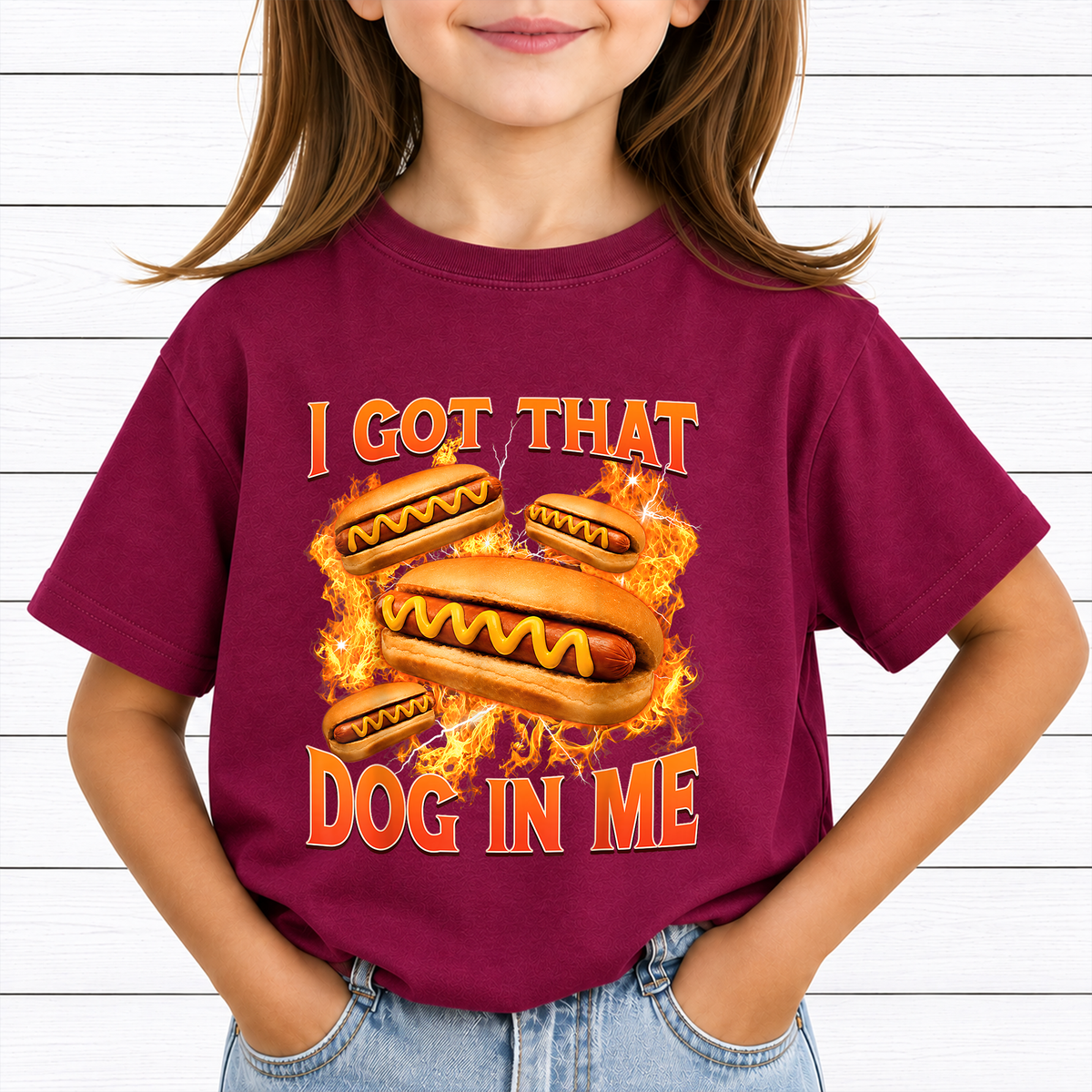 I Got That Dog In Me Hot Dog PNG Sublimation Design - 2 Pack Glizzy Gobbler Funny BBQ Food Meme Digital File (4500x5000px, 300 DPI Transparent PNG)