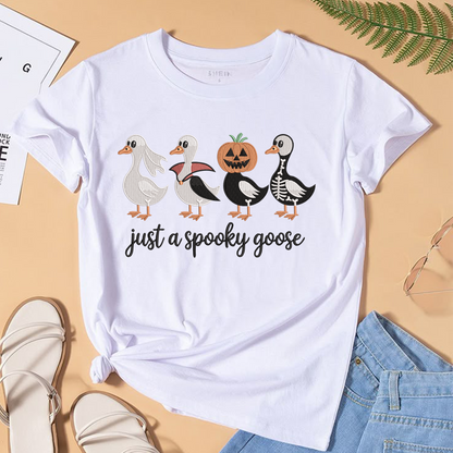 Just A Spooky Goose Machine Embroidery Design - Halloween Goose Costume Digital File (4in, 5in, 7in, 9in) - EMB, DST, JEF, EXP, PES, VP3, HUS, XXX