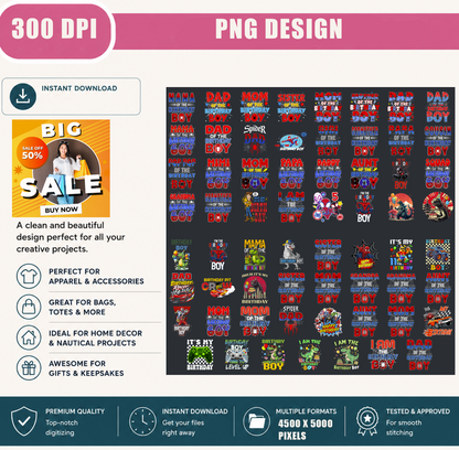 60 + Web Hero Birthday PNG Bundle, Family Matching Birthday Shirt Designs, Kids Super Hero Party Sublimation, Printable Digital Download