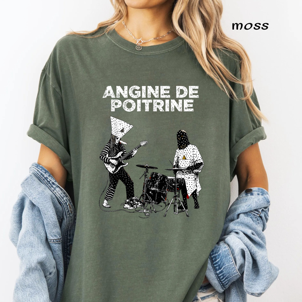 Angine De Poitrine Inspired PNG Bundle, French Indie Rock Band Fan Art Shirt Design, Music Lover Sublimation PNG, Digital Download