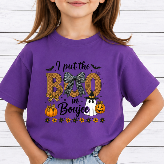 BOO Halloween PNG Sublimation Design - Coquette Spiderweb Leopard Bow Ghost Pumpkin Digital File (4500x5000px, 300 DPI Transparent PNG)