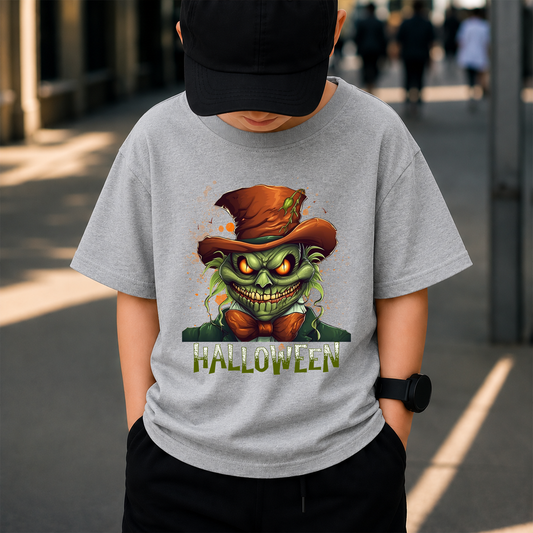 Scary Green Monster Halloween PNG Sublimation Design - Beetlejuice Style Horror Gentleman Digital File (4500x5000px, 300 DPI Transparent PNG)