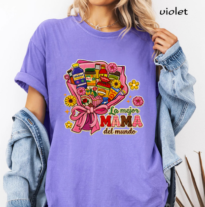La Mejor Mamá del Mundo PNG, Best Mom in the World Spanish, Mexican Mom Gift, Floral Mother's Day Sublimation, Digital Download