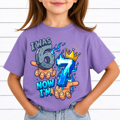 I Was 6 Now I'm 7 Birthday Printable Bundle PNG, Funny 7th B-day Gift for Boy Girl, Viral 67 Meme Birthday PNG, Seventh Birthday Kids PNG