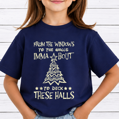From the Windows to the Walls Im about to Deck These Halls Bundle PNG, Funny Retro Christmas Png, Holiday, Sublimation Design, Digital Download