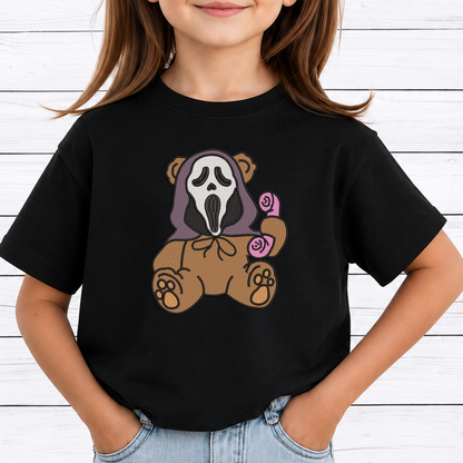 Ghostface Scream Teddy Bear Machine Embroidery Design - Cute Pink Phone Horror Halloween Digital File (4in, 5in, 7in, 9in) - EMB, DST, JEF, EXP, PES, VP3, HUS, XXX