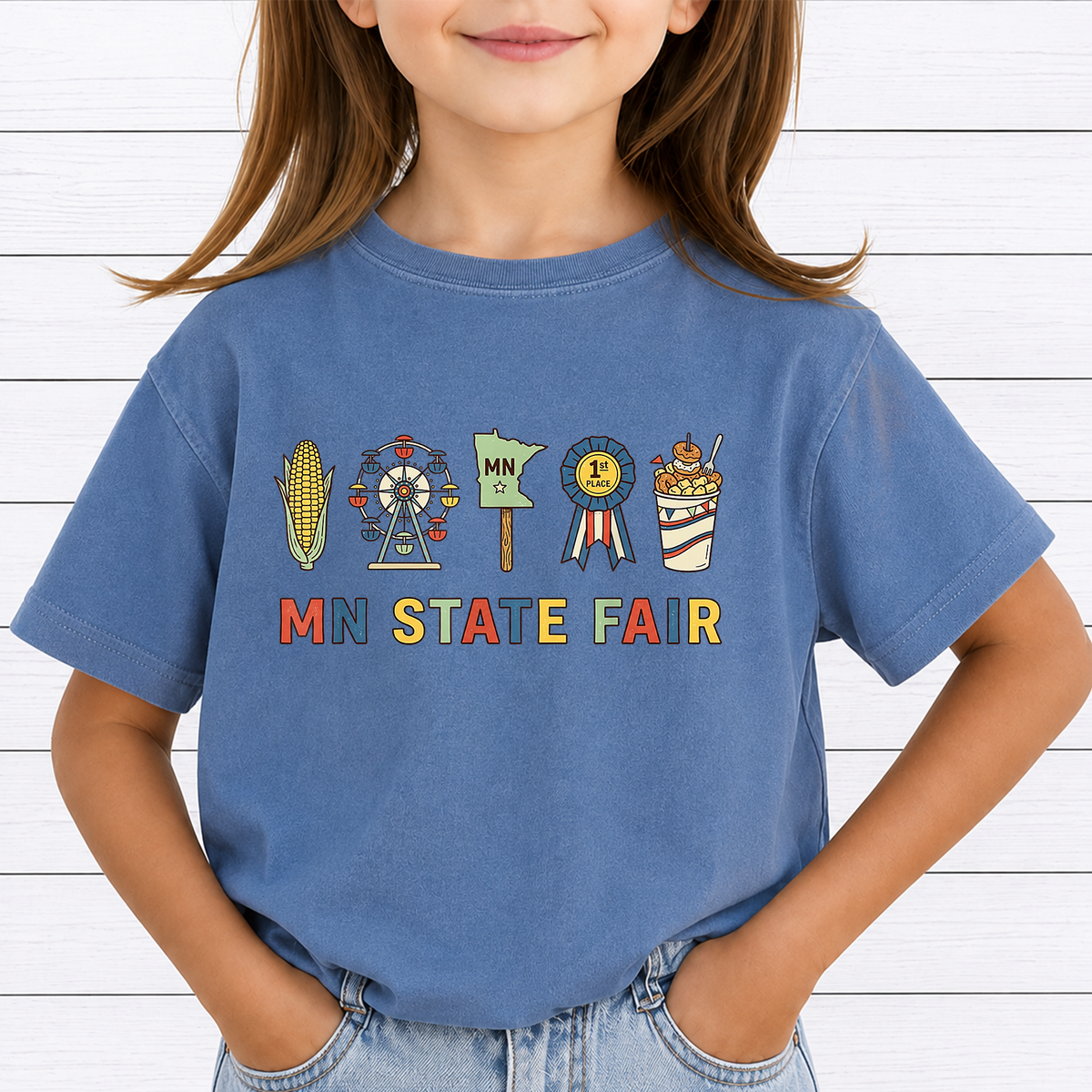 MN State Fair PNG Sublimation Design - Minnesota State Fair Vintage Carnival Food Ferris Wheel Digital File (4500x5000px, 300 DPI Transparent PNG)