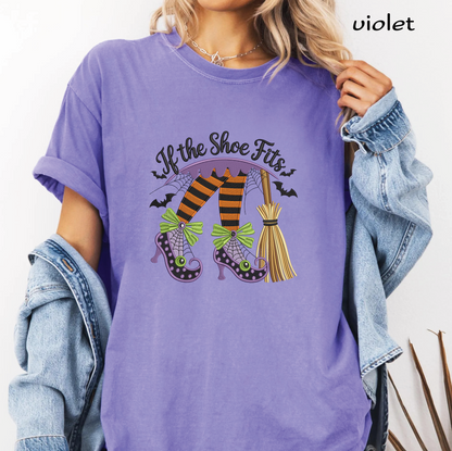 If the Shoe Fits Halloween Witch Shoes Embroidery Design, Cute Witch Boots & Broom Machine Embroidery File, PES DST EXP JEF VP3 HUS XXX