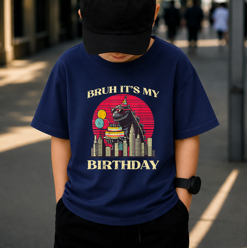 Bruh It's My Birthday PNG, Giant Monster Birthday Shirt Design, Funny Kaiju Style Party Graphic, Printable Digital Download