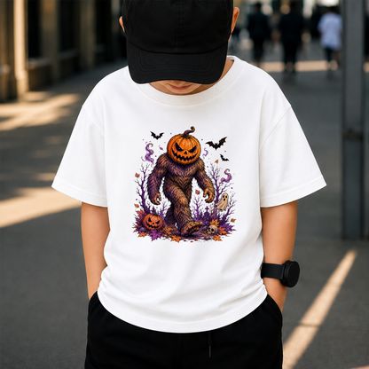 Halloween Bigfoot Pumpkin Head PNG, Sasquatch Halloween PNG, Spooky Jack O Lantern Monster PNG, Vintage Horror Shirt Design, Ghost Halloween Digital Download, 300 DPI Transparent PNG
