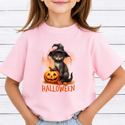Cute Cat Halloween PNG Sublimation Design - Spooky Cat Mom Witch Kitten Pumpkin Digital File (4500x5000px, 300 DPI Transparent PNG)