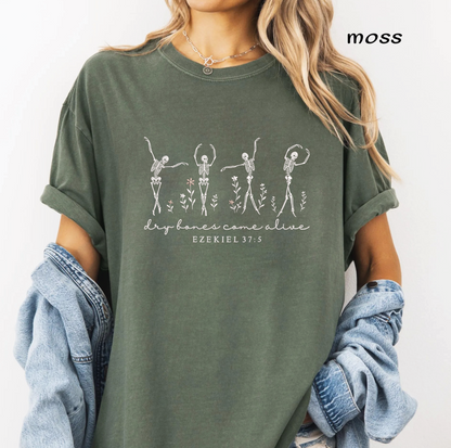 Dry Bones Come Alive Embroidery Design, Ezekiel 37:5 Skeleton Ballet Machine Embroidery File, Christian Halloween, PES DST EXP JEF VP3 HUS XXX