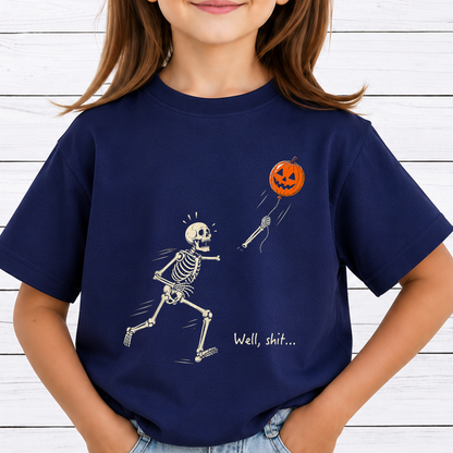4 Pack Funny Skeleton Well Shit PNG Bundle - Sarcastic Skeleton Pumpkin Balloons Sublimation Designs - Halloween Dark Humor PNG - 4500x5000px 300 DPI Commercial Use