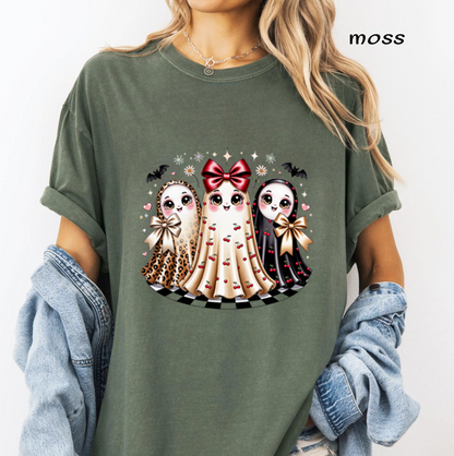 Halloween Ghost PNG Bundle, Cute Coquette Ghost, Leopard Print, Floral Ghost, Spooky Season Shirt Designs, Printable Digital Download
