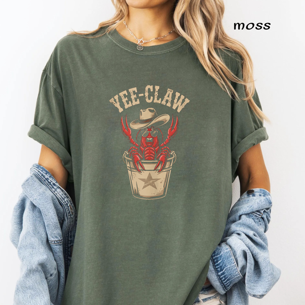 Yee Claw PNG Bundle, Cowboy Crawfish, Western Lobster, Southern Country Shirt Designs, Printable Digital Download