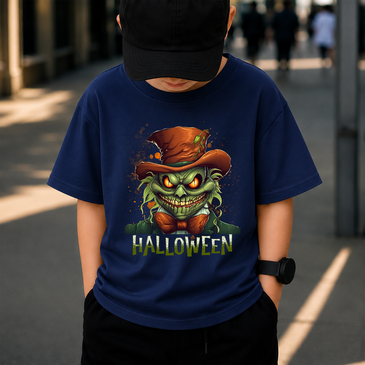 Scary Green Monster Halloween PNG Sublimation Design - Beetlejuice Style Horror Gentleman Digital File (4500x5000px, 300 DPI Transparent PNG)