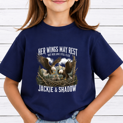 Jackie and Shadow Eagles PNG Bundle - 9 Fly High Free Jackie 2012-2026 Memorial Big Bear Lake Bald Eagle Sublimation Digital File (4500x5000px, 300 DPI Transparent PNG)