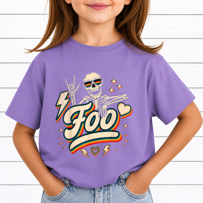 Retro Skeleton Foo Rocker PNG Sublimation Design - Vintage Rock Skeleton PNG - 4500x5000px High Resolution Digital Download Commercial Use