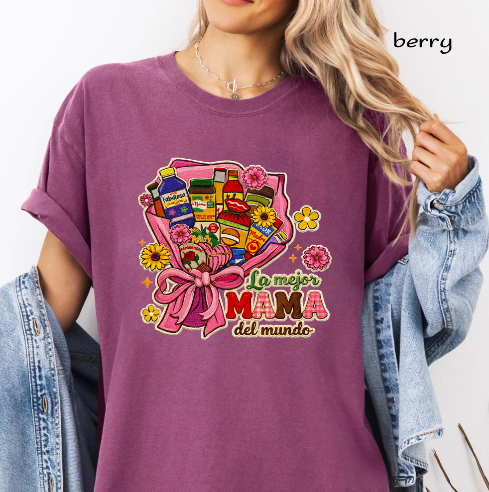 La Mejor Mamá del Mundo PNG, Best Mom in the World Spanish, Mexican Mom Gift, Floral Mother's Day Sublimation, Digital Download