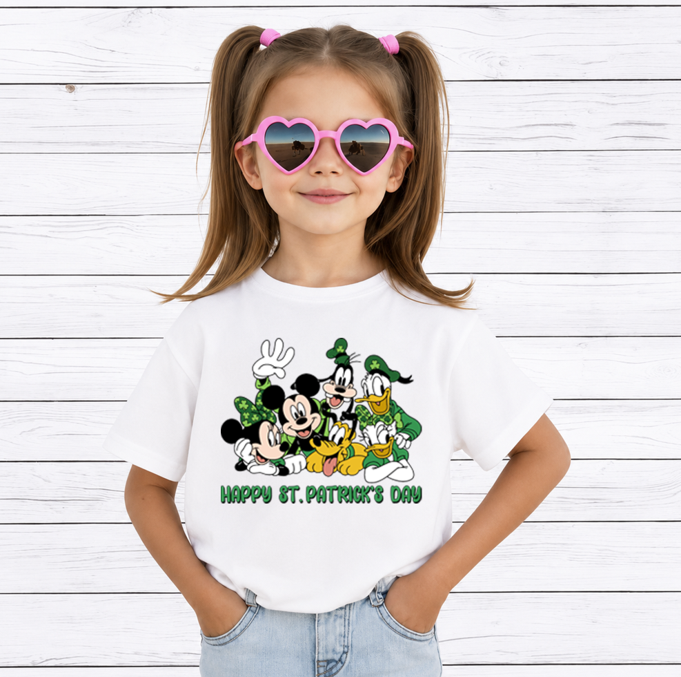 St. Patrick's Day Character Inspired PNG Bundle, Lucky Green Holiday Sublimation Designs, Cute Cartoon Digital Download