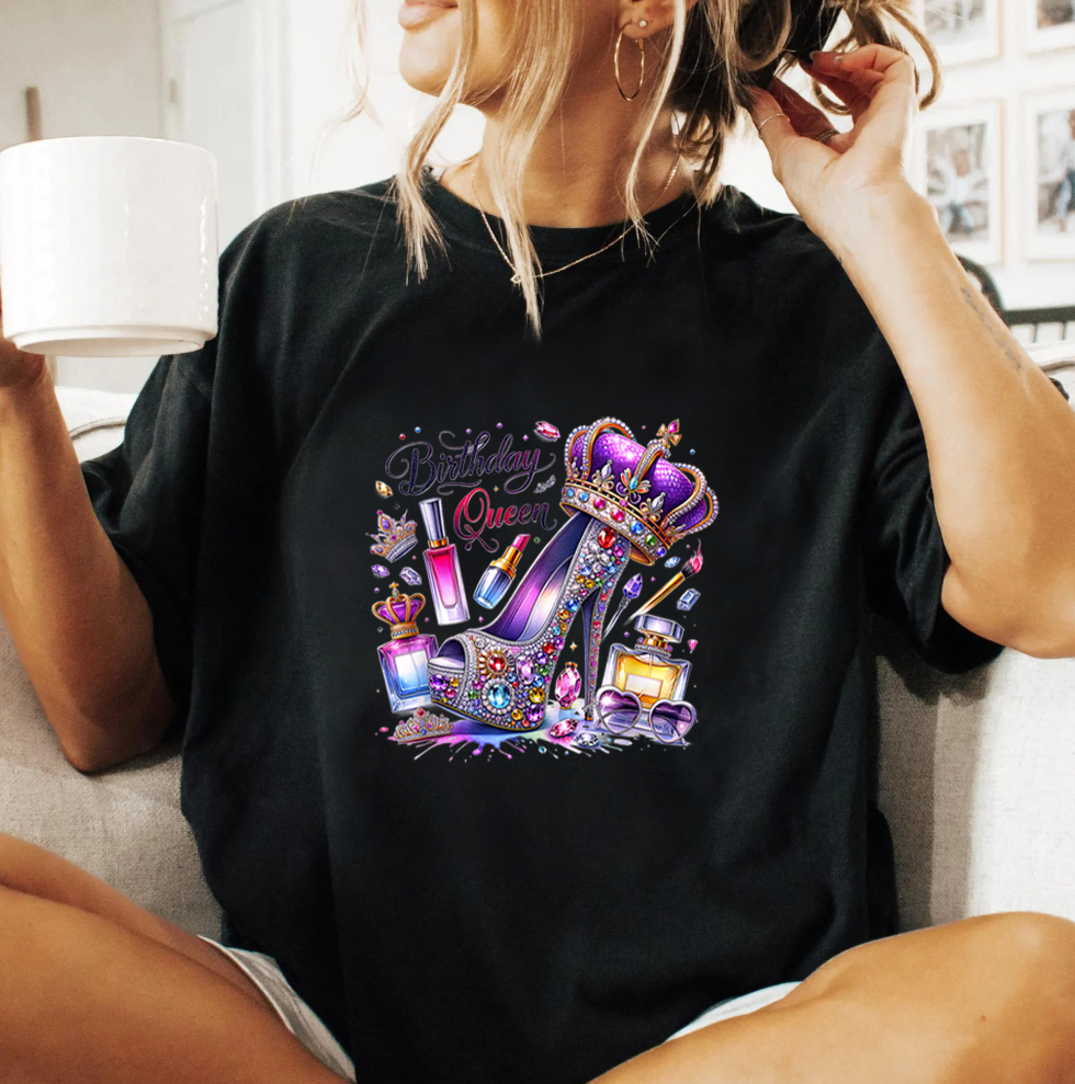 Birthday Queen PNG Bundle, Birthday Girl Shirt Design, Queen Birthday Sublimation PNG, Glam Birthday Party Digital Download