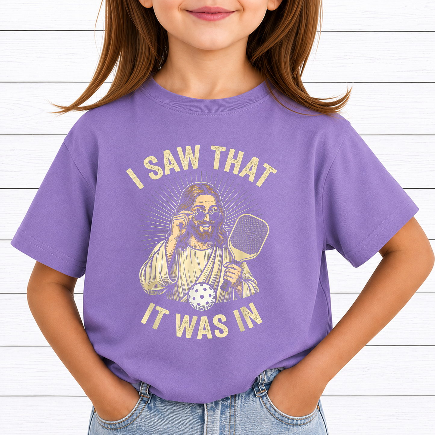 Funny Jesus Pickleball PNG Sublimation Design - I Saw That It Was In Meme Christian Sports Player Digital File (4500x5000px, 300 DPI Transparent PNG)