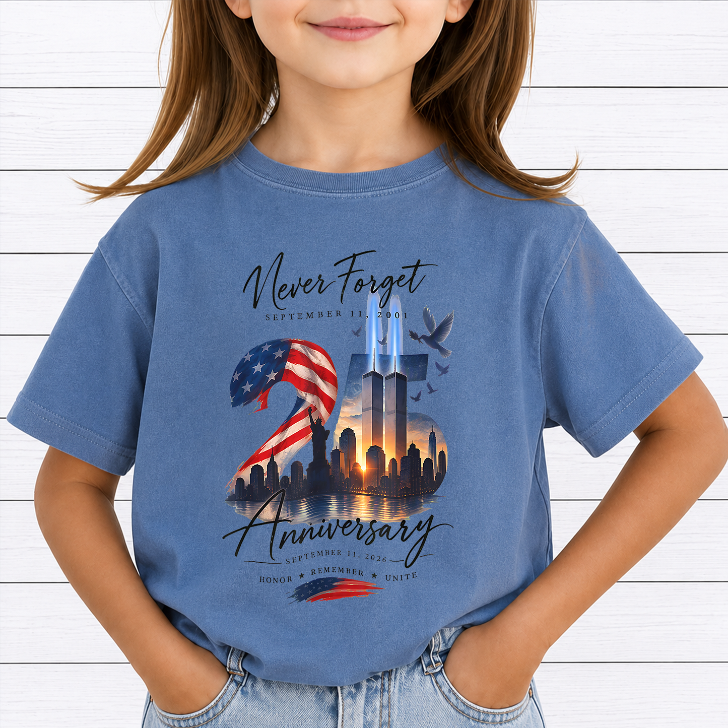 9 11 25th Anniversary PNG Bundle 18 Designs - Never Forget 2001 2026 Twin Towers Eagle Patriotic Memorial Day Digital File (4500x5000px, 300 DPI Transparent PNG)