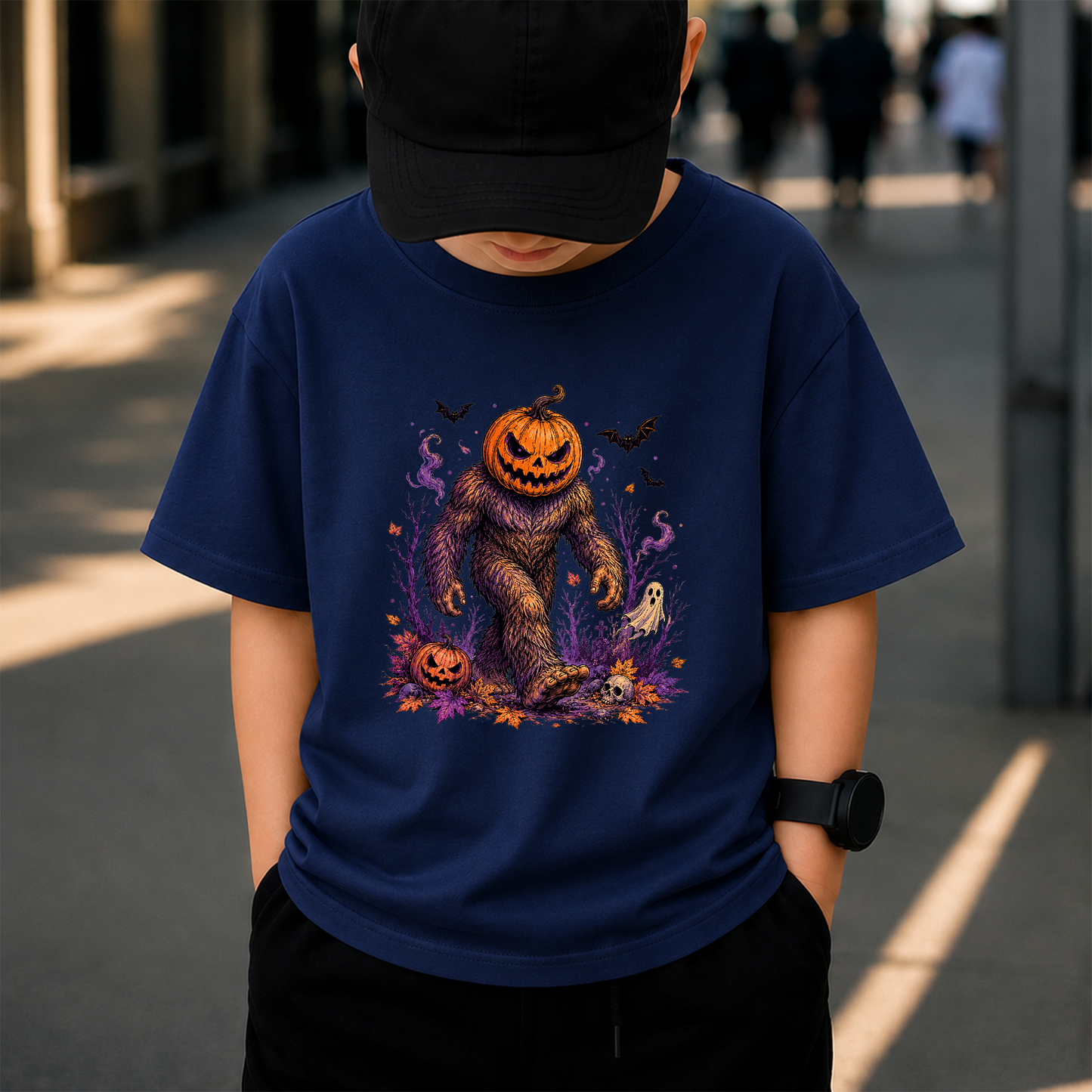 Halloween Bigfoot Pumpkin Head PNG, Sasquatch Halloween PNG, Spooky Jack O Lantern Monster PNG, Vintage Horror Shirt Design, Ghost Halloween Digital Download, 300 DPI Transparent PNG