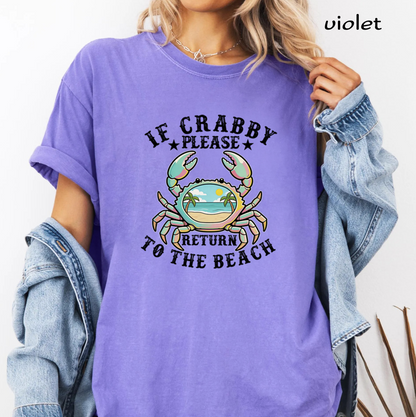 If Crabby Please Return To The Beach PNG Bundle, Funny Beach Crab Sublimation Designs, Summer Vacation Shirt PNG, Digital Download