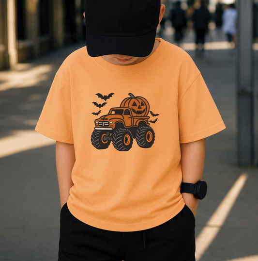 Halloween Monster Truck Pumpkin Machine Embroidery Design - Spooky Boys Kids Truck Digital File (4in, 5in, 7in, 9in) - EMB, DST, JEF, EXP, PES, VP3, HUS, XXX