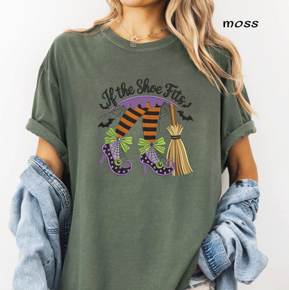 If the Shoe Fits Halloween Witch Shoes Embroidery Design, Cute Witch Boots & Broom Machine Embroidery File, PES DST EXP JEF VP3 HUS XXX