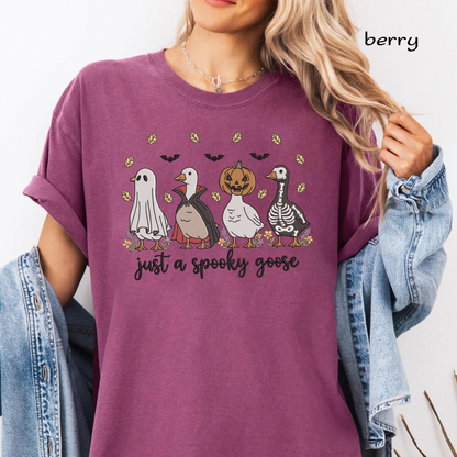 Just A Spooky Goose Machine Embroidery Design - Floral Halloween Geese Costume Digital File (4in, 5in, 7in, 9in) - EMB, DST, JEF, EXP, PES, VP3, HUS, XXX