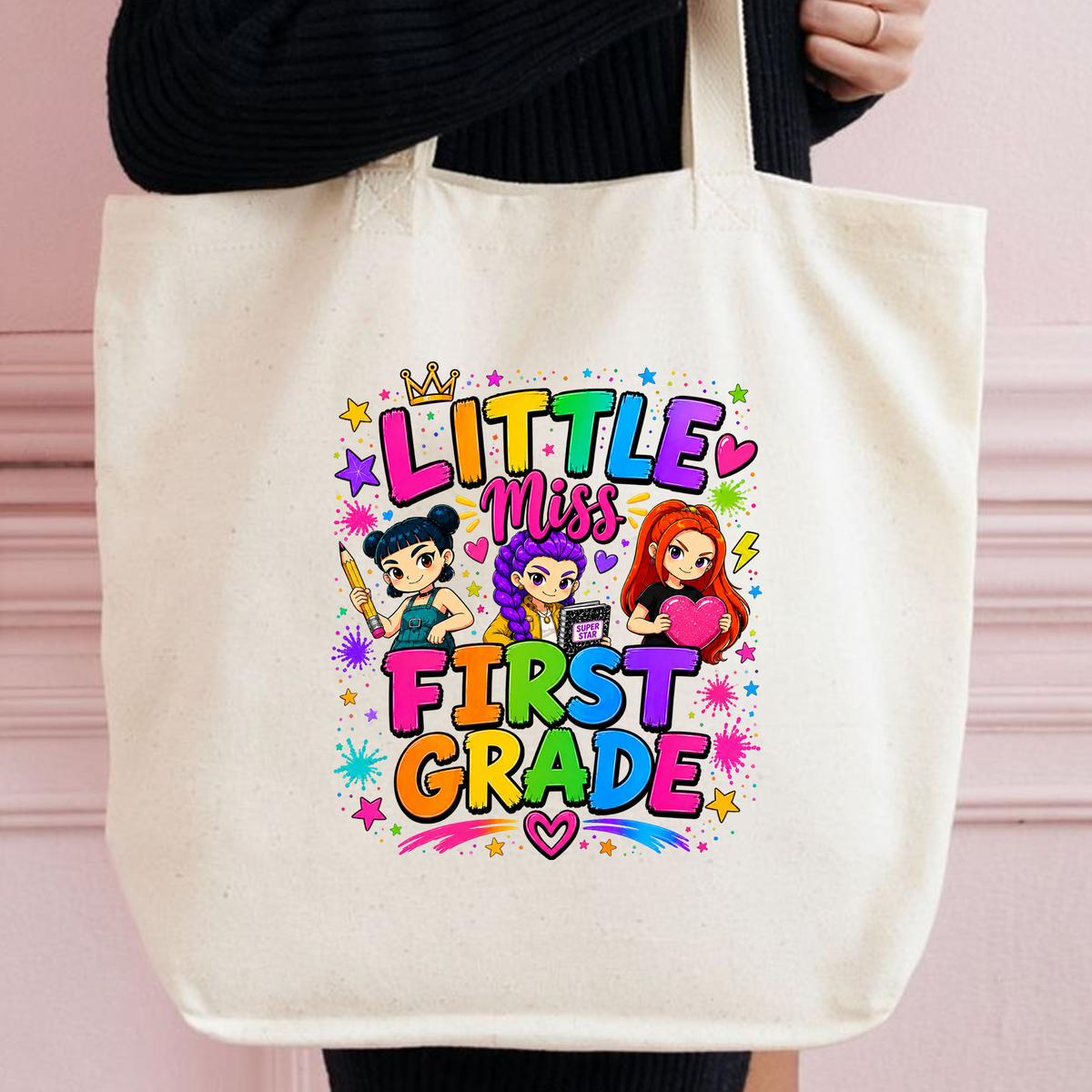 First Grade Girl PNG | Cute Back to School Shirt Design | Colorful Student Sublimation Graphic | Instant Digital Download