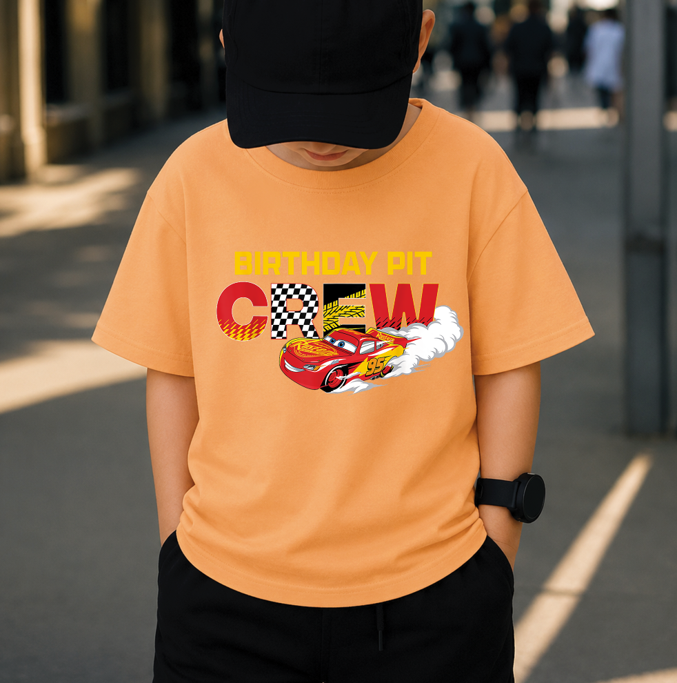 Birthday Pit Crew PNG, Race Car Birthday Boy, Cartoon Racing Car Shirt Design, Kids Party Sublimation, Digital Download
