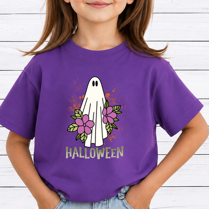 Floral Ghost PNG Sublimation Design - Cute Botanical Flower Sheet Ghost Halloween Digital File (4500x5000px, 300 DPI Transparent PNG)