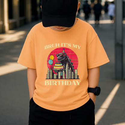 Bruh It's My Birthday PNG, Giant Monster Birthday Shirt Design, Funny Kaiju Style Party Graphic, Printable Digital Download